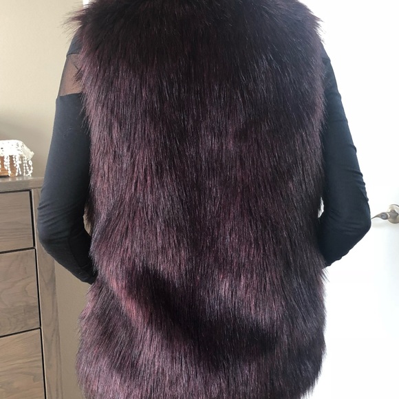 Sam Edelman Faux Fur Vest in Purple - Picture 6 of 7